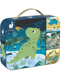 4 PUZLES DINOSAURIOS EVOLUT.